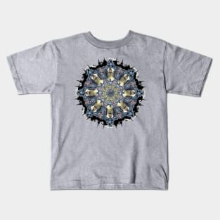 blue ghost in the mirror mandala Kids T-Shirt